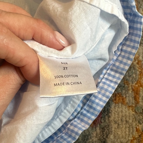 Stitch Fish Kids Dress with White Collar and Dog Birthday Embroidery - Picture 7 of 7